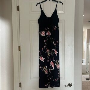 Floral Black Maxi Dress